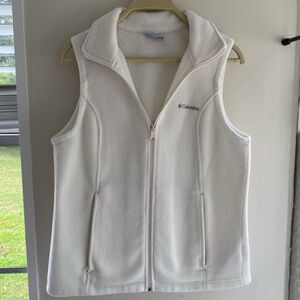 Columbia Soft White Fleece Vest